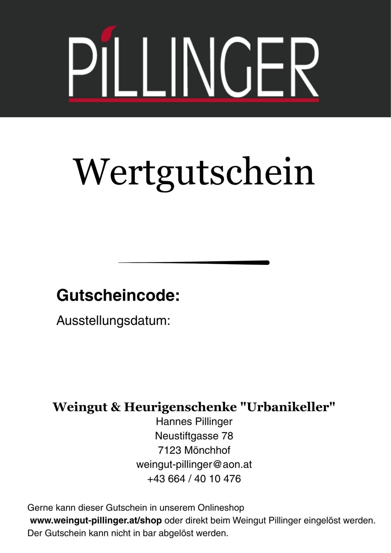 Gutscheinvorlage